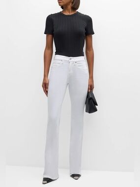 Veronica Beard Beverly Skinny Flare Jeans in White Size 27 (NWT)
